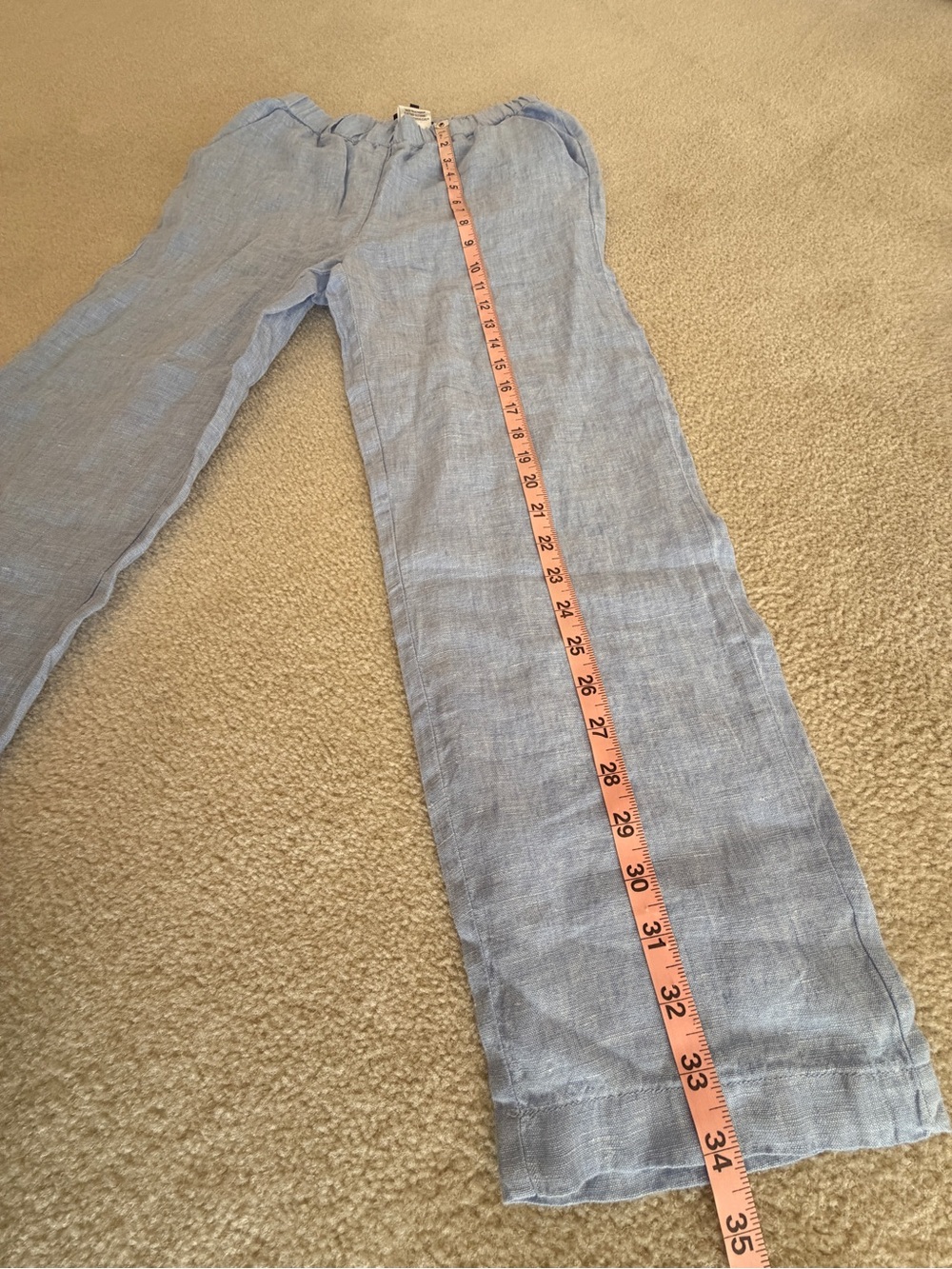 Quince 100% European Linen Pants Women Sz XS French Blue Coastal Beachy - Picture 8 of 8